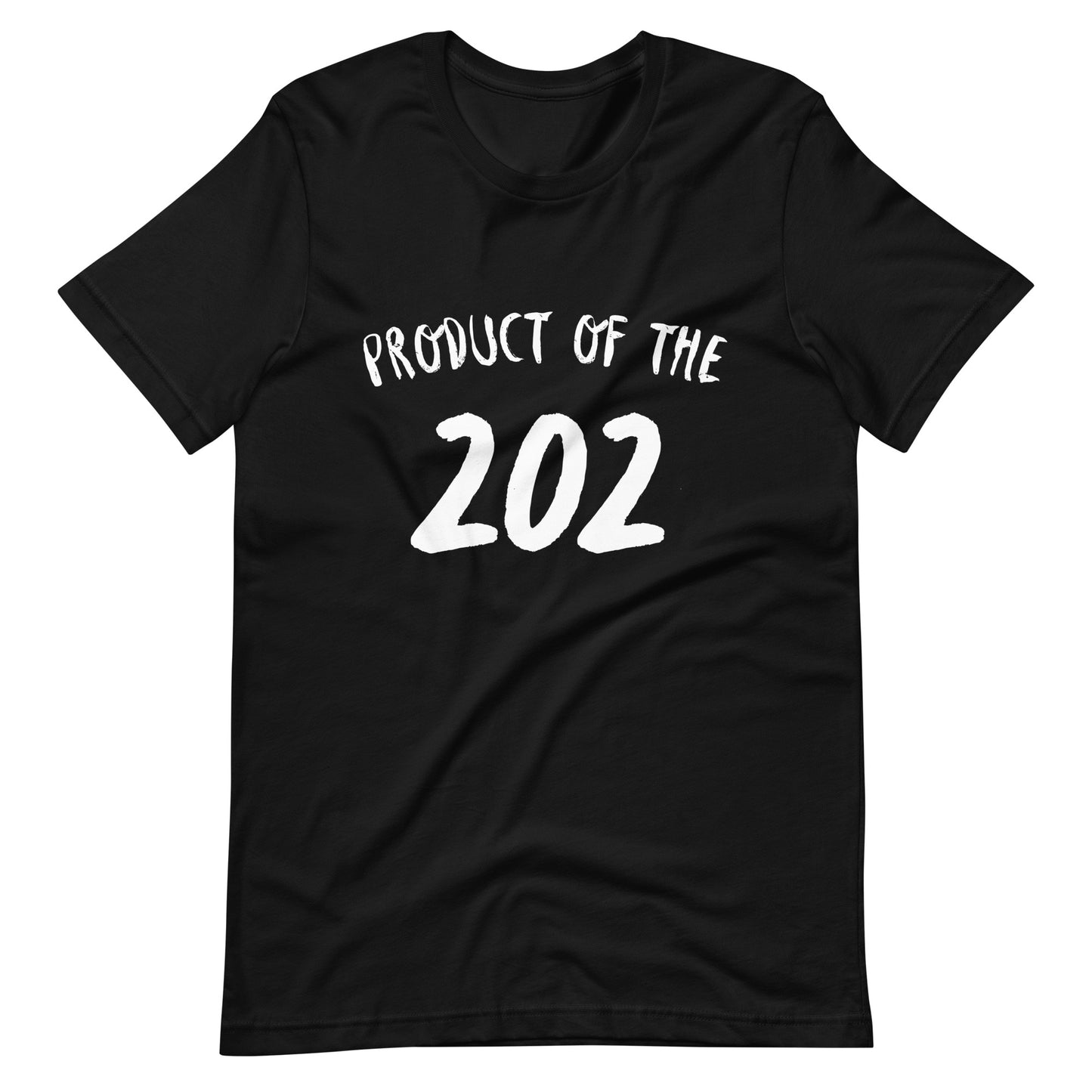 Product of the "202" Unisex t-shirt